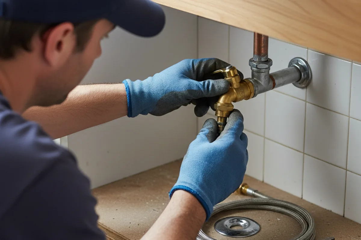 Shutoff valve and fitting work during Emergency Plumbing in Avalon